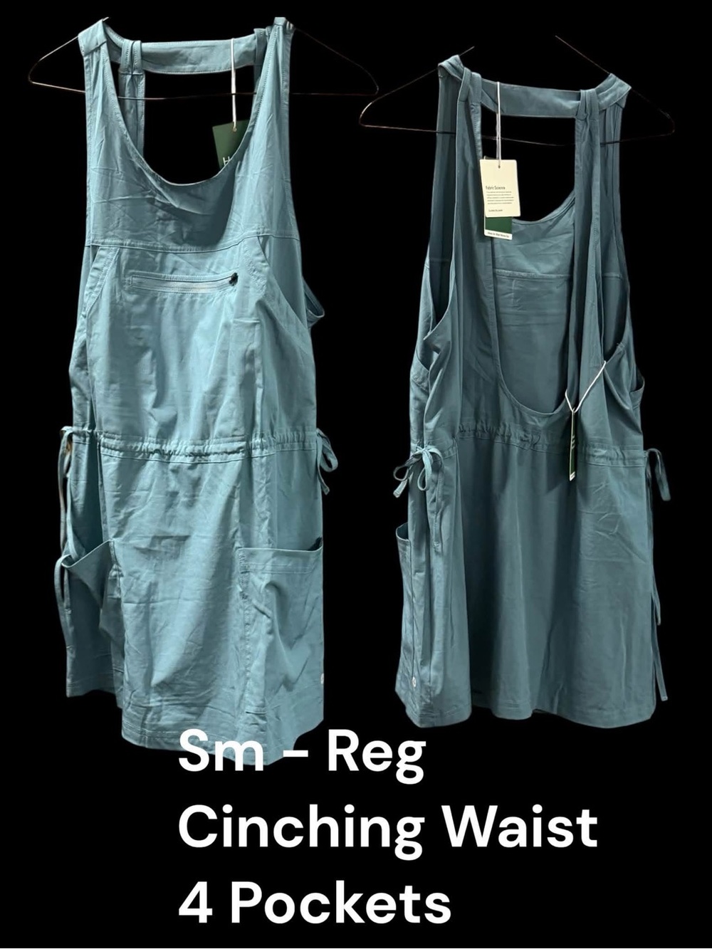 HALARA Teal Blue Utility dress with Cinch Waist